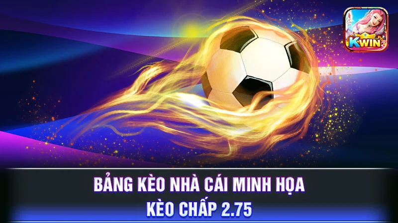 Bảng kèo nhà cái minh họa kèo chấp 2.75
